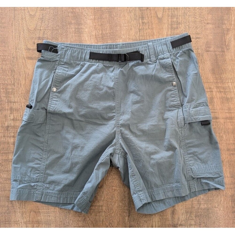 The North Face Shorts Mens Medium Goblin Blue Ripstop Cargo Easy Belted Hiking 7
